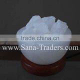 Bowl Salt Lamp - Crystal Lamp - USB Lamp - Salt Lamps - White Salt Lamp - Crystal Lamp thumbnail-1