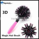 3D Hair Curl Brush Ball Style Blow Drying Detangling Heat Resistant Hair Comb thumbnail-2