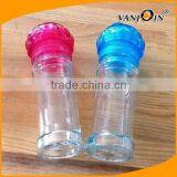 Adjustable Colorful Cap Clear PS Body Sea Salt Grinder, 3 Ounce thumbnail-2