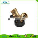 2 Way Brass Hose Connector, Y Shape Connector Valves Control Valve Garden Accessories, Brass Quick Connector thumbnail-2