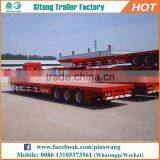 Inexpensive 20ft 40ft Trailer Rental High Quality Tri-axle Flat Bed Semi-trailer thumbnail-1