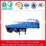 China Factory 3 Axle Side Wall Semi Trailer/ 40ft Flatbed Container Trailer / Bulk Cargo Trailer Truck for Sale thumbnail-3