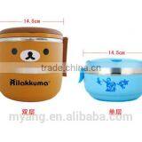2015 Wholesale Cartoon Two Layer Thermal Insulation Lunch Box /lovely Thermal Insulation Lunch Box for Kid, Heat thumbnail-4