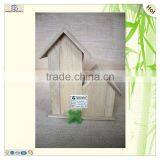Craft Heart Shaped Twins Wooden Bird House Cage thumbnail-3