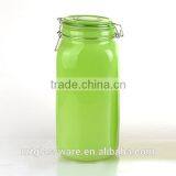 Ceramic Cookie Jar,Machine Made Glass Jar With Seal Clip thumbnail-2