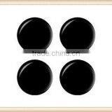 Solid Black - Wheel Center Cap 3D Domed Set of 4 Stickers thumbnail-1