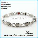 Supplier Stainless Steel Heart Shape Design Bio Magnetic Men's Energy Health Bracelet thumbnail-4