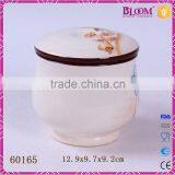 Handmade Craft Round Shape Ceramic Mug With Lid thumbnail-4