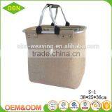 Wholesale Cheap Vintage Foldable Jute Storage Basket Used Jute Bag With Handle thumbnail-2