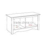 2 Cube Solid Wood Bench Shoe Stool Shoe Rack Hot Sale Home Living Room Wooden Storage Bench thumbnail-5