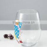 Clear Egg-shaped Drinking Glass Cup Candle Glass thumbnail-1