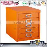 Customized Colorful Small Part Steel Drawer Cabinet Five Drawer Steel File Cabinet on Table thumbnail-6