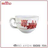 EU Standard Flowers Printed White Melamine Bulk Afternoon Tea Cup thumbnail-1