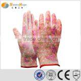 13 Gauge Nylon Printed PU Palm Coated Garden Gloves thumbnail-3
