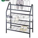Easy to Assemble Stainless Steel Cheap Plastic Metal Shoe Rack thumbnail-6