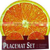 Beautiful Speial Shape Table Mat & Coasters Set,PP, Factory Direct Supplier