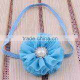 Chiffon Flower Headband With Pearl Center for Kids Hair Accessories thumbnail-4