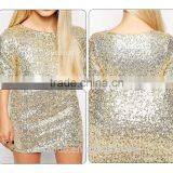 A SOS Mid Sleeve All Over Sequin New Fashion Elegant Christmas Party Dress thumbnail-6
