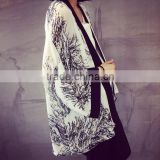 Latest ladies cardigan printing fabric for women cardigan without buttons