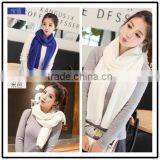 Winter Lady and Women or Men Fashion Pure Color New Warp Knit Scarf Factory thumbnail-1