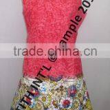 Sleeveless Round Neck Printed Viscose Ladies Dress thumbnail-1