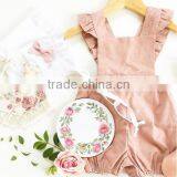 Breathable Style Girl Soft Pink Clothes Cotton Newborn Baby Romper thumbnail-6