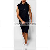 Guangzhou Custom Logo and Print Shorts And Sleeveless Hoodie Sport Tracksuit thumbnail-4