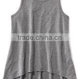 85% Ctn, 15% Melange, S/J, 160 Gsm, Children Girls Tank Top, Back Side Long thumbnail-1