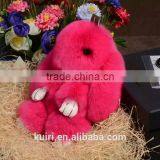 Rex Rabbit Shape Dolls Bag Charms Fashion Girls Rabbit Fur Balls /rex Rabbit Fur Keychain thumbnail-5