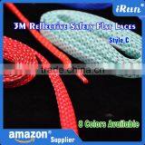 Orange Red Bestselling 3M Reflective Safety Flat Bulk Laces ( Style C) - 51" 3M Reflective Visible Shoestrings Sneaker Shoelaces thumbnail-3