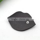 Black PU Felt Leather Sew on Patches With Metal Red Lips / Rhinestone Clothing Label for Jeans/jacket PLB-002 thumbnail-3