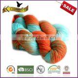 Nm 3.5 Colorful Space Dyed Wool/nylon Blend Yarn for Hand Knitting With Good Quality thumbnail-1