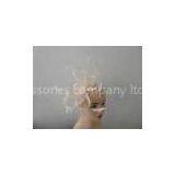 Dotted Printed Sinamay, Two Layers Ladies' Fascinators With Feathers,1.2cm Satin Covered thumbnail-1