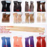 China Most Popular Wholesale Tape Hair Extension , Remy Hair thumbnail-2