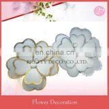 White Lace Flower With Gold or Silver Glitter thumbnail-1