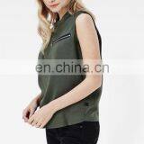 High Quality Boyfriend Sleeveless Shirt Fashion Design Women Summer Top C12811 thumbnail-2