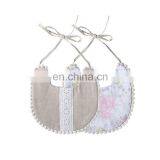 Fashion Cotton Linen Feeding Lace-Up Bibs For Baby thumbnail-1