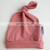 Ribbed Fabric Newborn Baby Knotted Winter Hat thumbnail-6