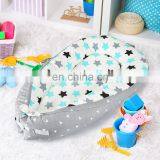 Baby Sleeping Nest Bed 100% Soft Cotton Newborn Lounger Portable Crib Suitable Baby Nest thumbnail-5