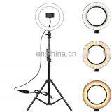 Customed Logo Wholesale 10 Inch Live Video Shoot Broadcast Photograph Beauty Led Selfie Ring Light With Tripod thumbnail-7