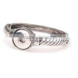 2016 New Bangles Stainless Steel Bangle Snap Button Charm Bracelet thumbnail-4