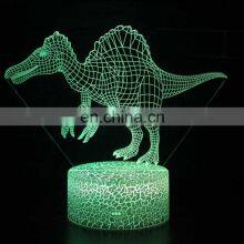 2019 New Customized Creative Gift 3D Optical Dinosaur Visual Illusion Acrylic Night Light USB Table Lamp thumbnail-4