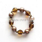 Adorable Glass Pearl Bracelet For Parties Women Crystal Pearl Jewelry