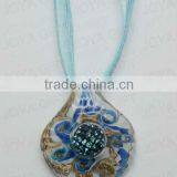 Sale Promotion Lampwork Glass Pendant Necklace Lampwork Glass Necklace Earring Drop Pendant With Wax Cord thumbnail-1