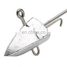 JOHNCOO 5G 7G Good Quality Lead Head Soft Lure Non-slip Jig Fishing Hooks 8pcs/bag thumbnail-4