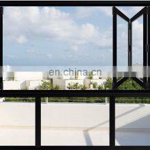 Aluminium Tempered Double Glass Horizontal Folding Window Bi Folding Windows thumbnail-2