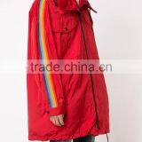 2016 New Design Stylish Hooded Red Rainbow Mens Winter Trench Coat thumbnail-4