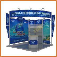 Detachable 3x3 Custom Exhibition Stands Tension Fabric Backdrop Aluminum Tube Trade Show Stand