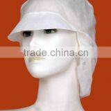 Disposable Non-woven Snood Peak Cap Work Cap for Woman thumbnail-2