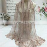 Leisure Japanese Literary Art Style Vintage Plain Flower Embroidery Wholesale Cotton Linen Scarves Quality Choice thumbnail-2